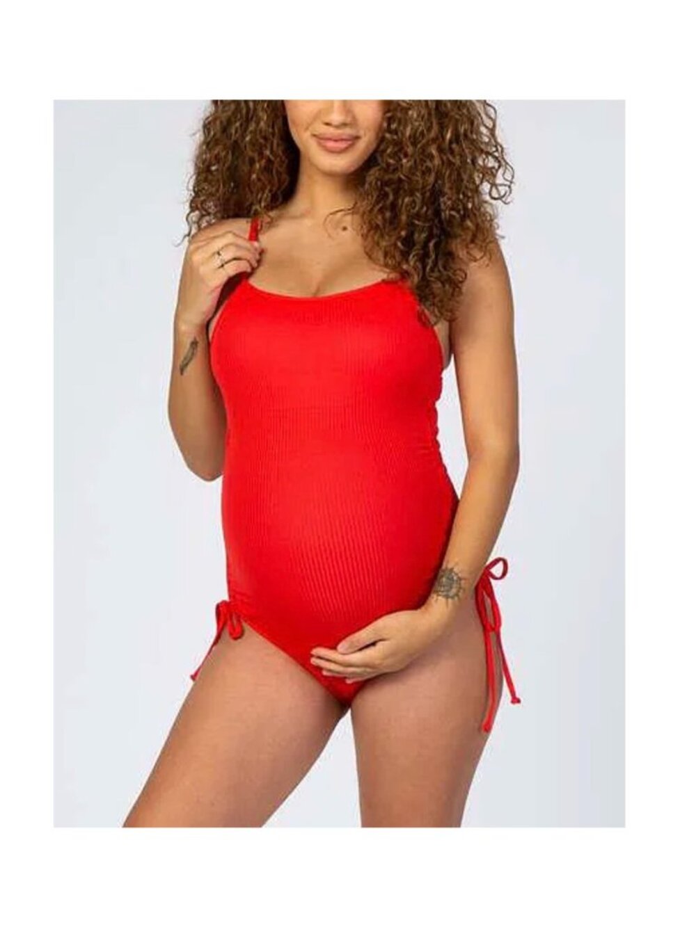 Pink Blush Maternity Swim Size Medium Red One Piece Bathing Suit